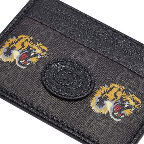 gucci card holders black tiger|Gucci microguccissima card holder.